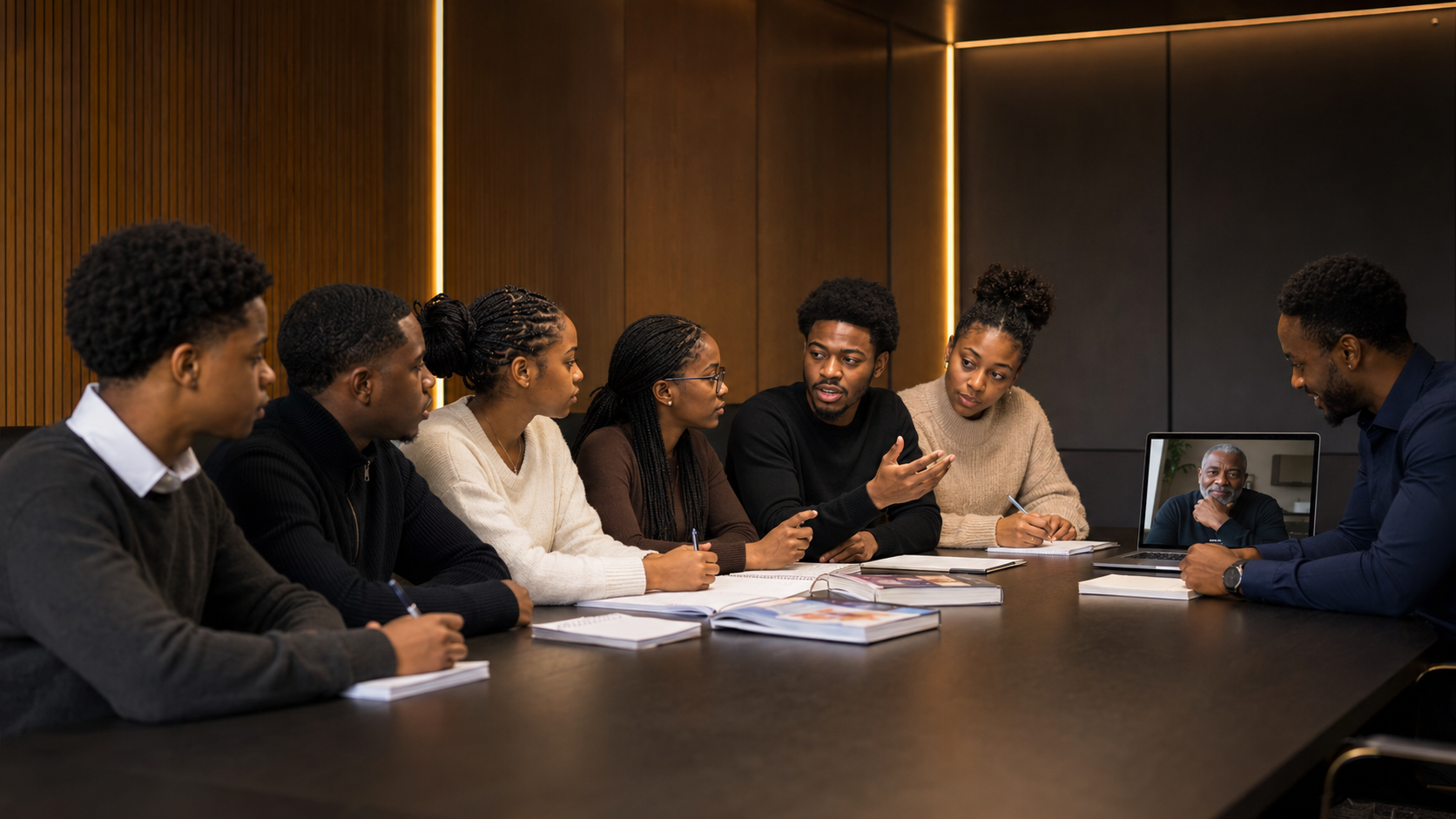 Sankofa Circle mentors and mentees together